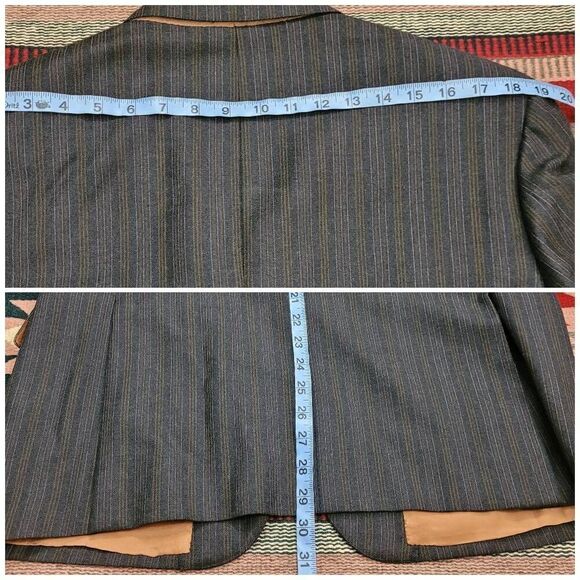 Gianluca ISAIA Napoli Wool 2 Piece Suit Sz 42R Pant 34x29 Gray Brown Pinstripe - Picture 12 of 14